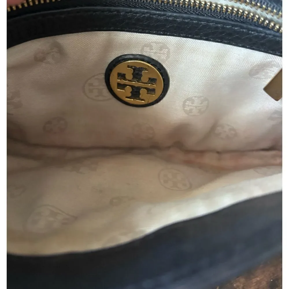 Tory Burch Black Leather Britten Crossbody Bag- No strap